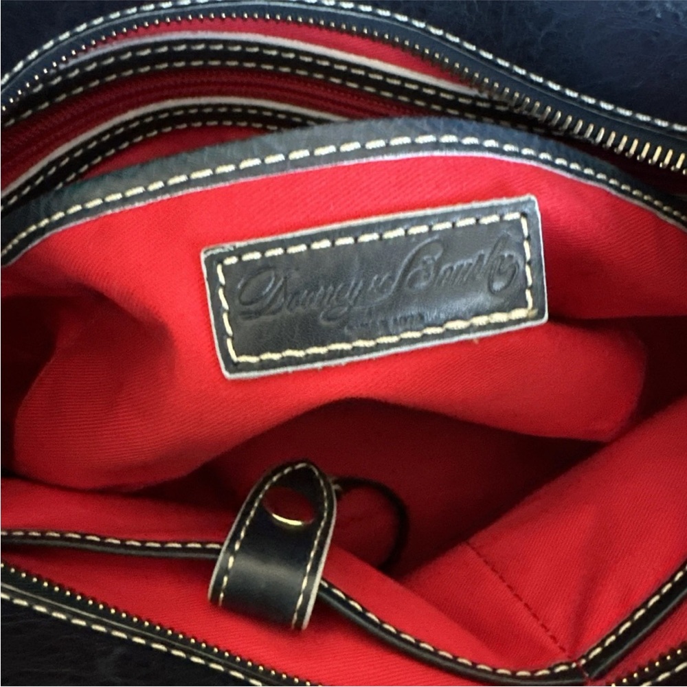 Dooney & Bourke dark Navy  Leather Tote with Tassel Accents - Picture 9 of 15